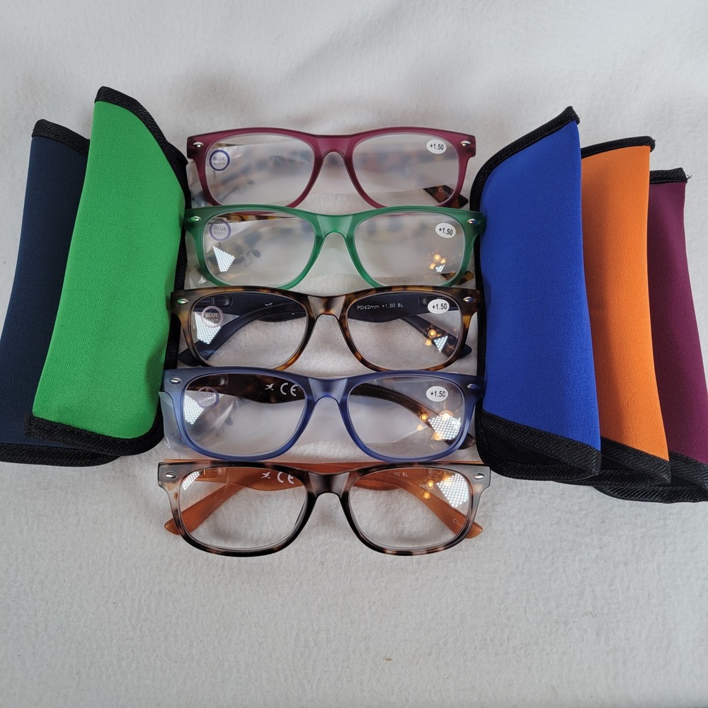 Hummingbird Women Reading Glasses Lawrence Auto-Tint Blue Light +1.50 Orange
